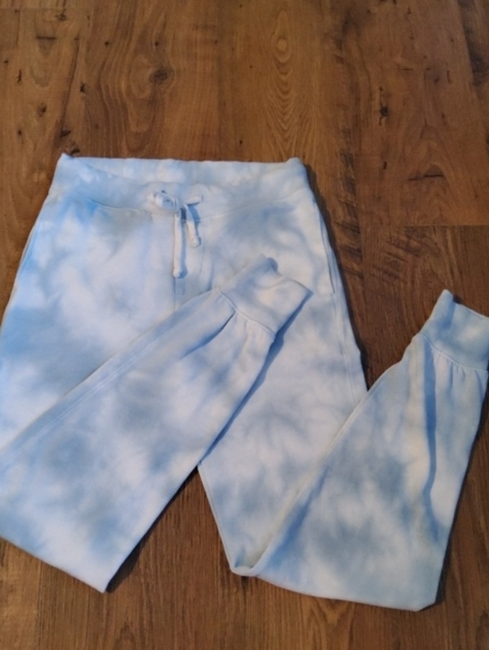 Ladies Alternative Apparel Light Blue Tie-Dye Lounge Jogger Pants XS Extra Small